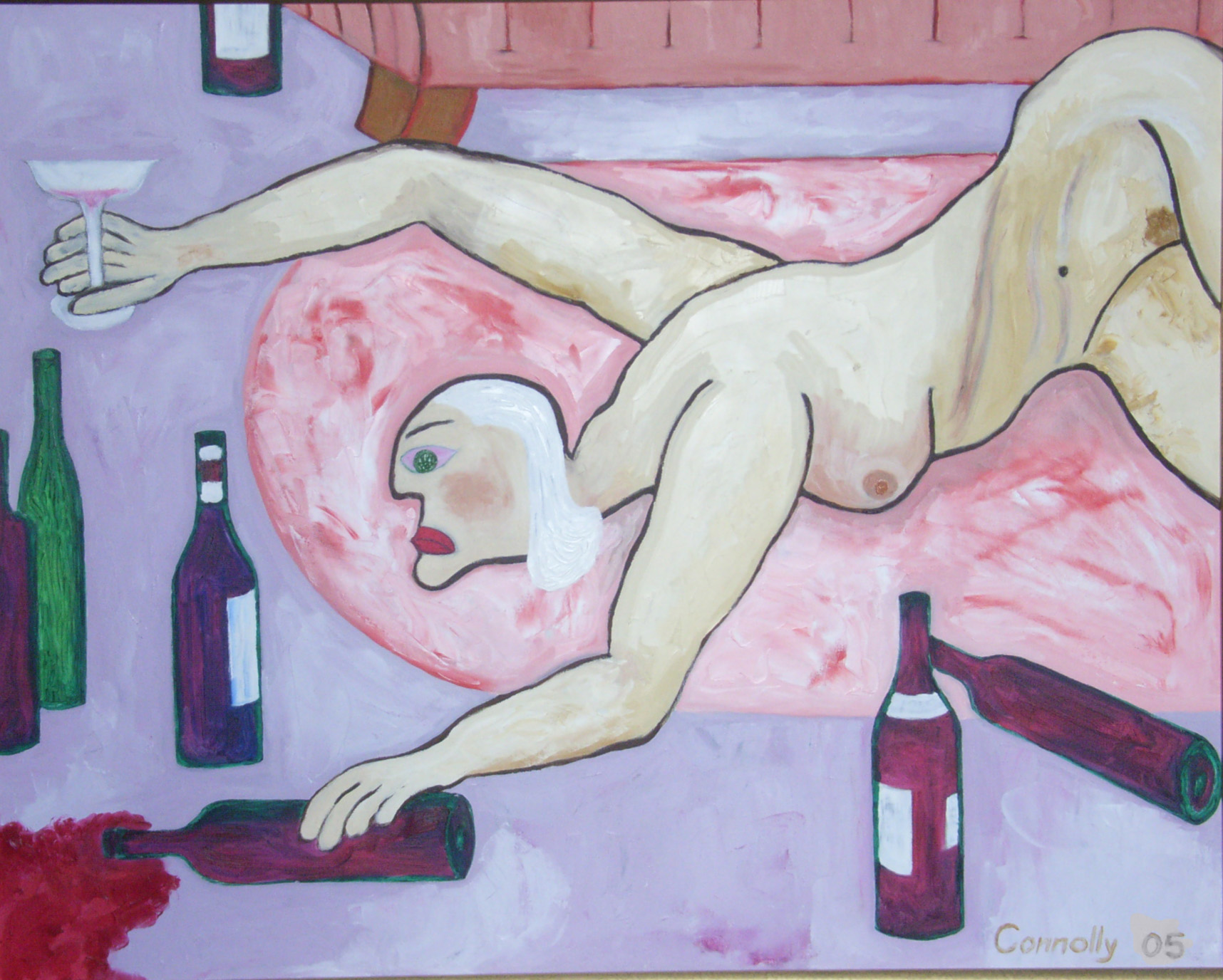 Sophia Amongst The Wine Bottles